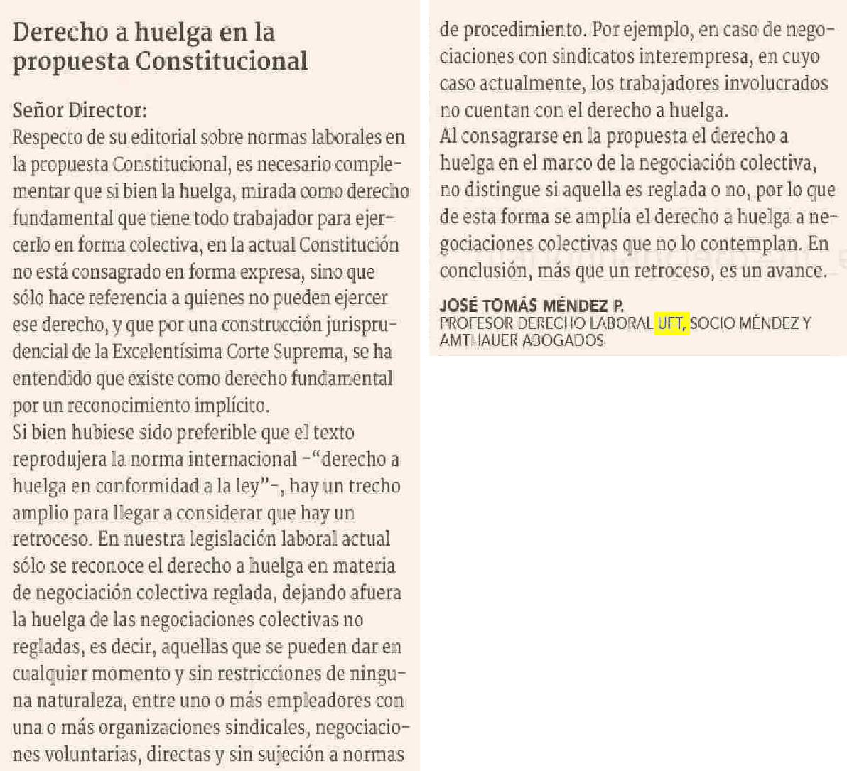 Diario-Financiero-Jose-Tomas-Mendez-Purcell-Facultad-Derecho-Universidad-Finis-Terrae-efectos-nueva-propuesta-constitucional-derecho- huelga-completo