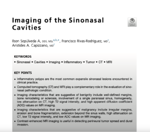 Imaging of the sinonasal cavities