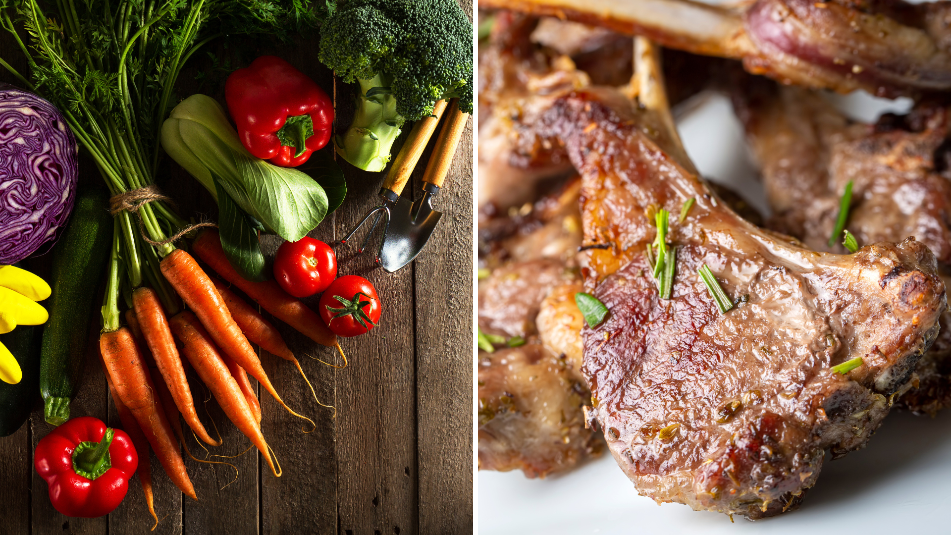 Vegetales y carne